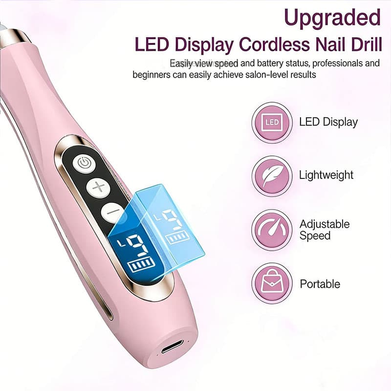 Electric Nail Drill Machine File Efile Set for Acrylic Gel Nails